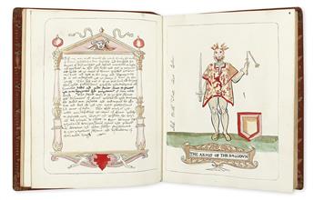 MANUSCRIPT BOOK / HERALDRY. Forman, Robert. Scottish Armorial Attributed to Sir Robert Forman of Luthrie.